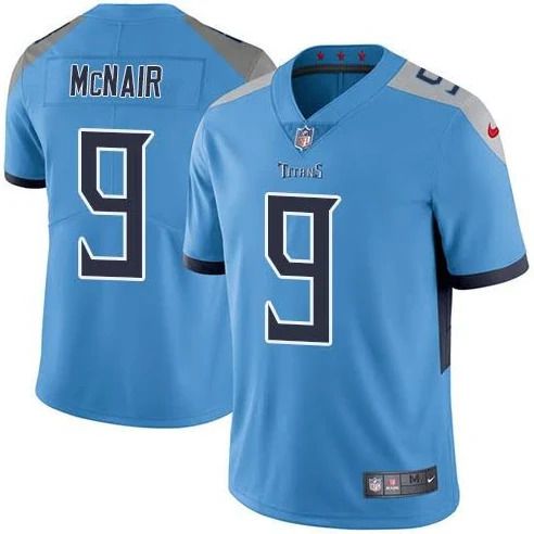 Men Tennessee Titans #9 Steve McNair Nike Light Blue Vapor Limited NFL Jersey->tennessee titans->NFL Jersey